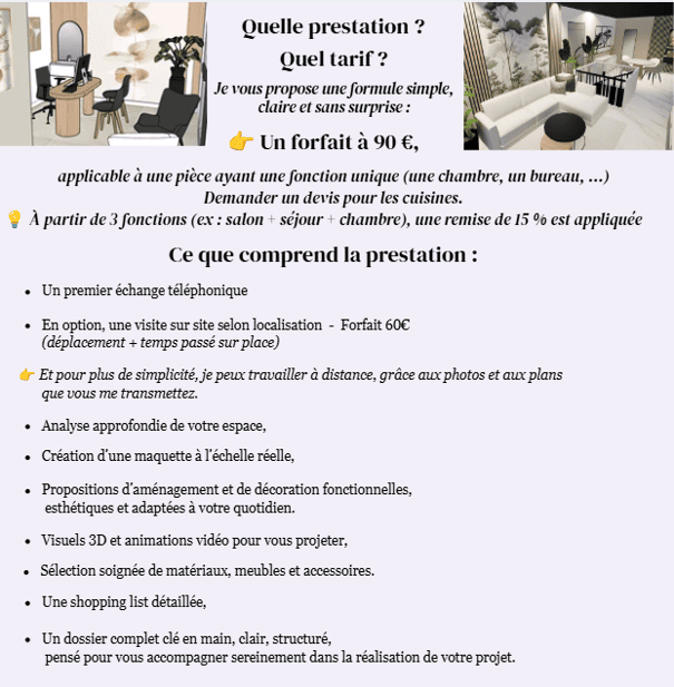 Prestation Idée Déco 3D détaillée